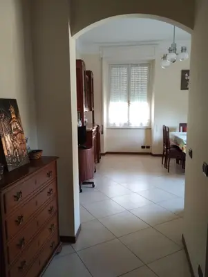 Area soggiorno di La casa sul ponte: spacious apartment in Zoagli