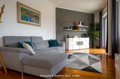 Area soggiorno di Seaview Flat by PortofinoVip AC, Parking,Terrace