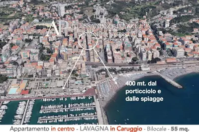 Vista generica su Lavagna o vista sulla città dall'interno dell'appartamento