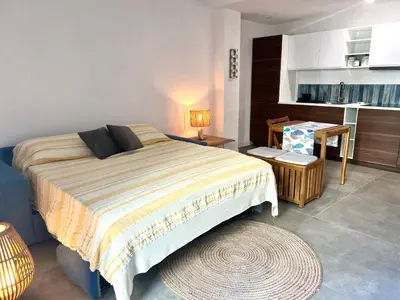 Letto o letti in una camera di Villino Aranci Nuovo monolocale in centro