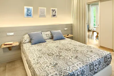 Letto o letti in una camera di La Casa dei Glicini