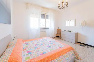 Letto o letti in una camera di 185 - Casa Serenella - 350metri dal mare di Riva Trigoso