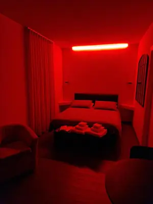 Letto o letti in una camera di Casa Antelami