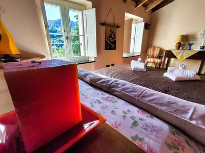 Area soggiorno di Casa Melabruna, 5 terre biker friendly