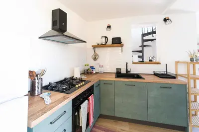 Cucina o angolo cottura di 100b - VILLA Ginestra, ampia Terrazza 120m2 vista mare, 3 camere da letto
