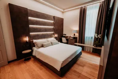Letto o letti in una camera di Hotel De Amicis