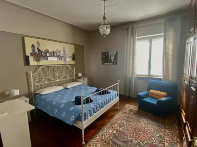Letto o letti in una camera di Villa Germana