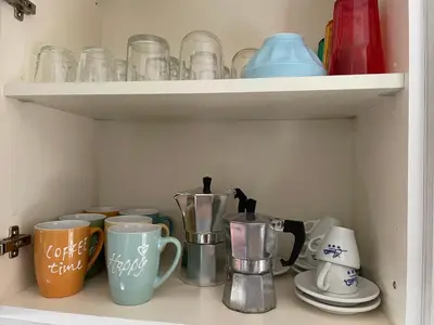 Set per la preparazione di tè e caffè presso La casa di Rosetta