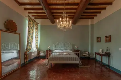 Letto o letti in una camera di Villa Cairoli Gonzaga