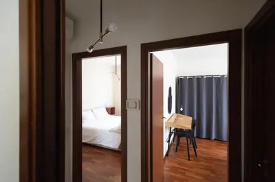 Letto o letti in una camera di Casa Leo