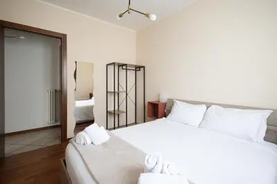 Letto o letti in una camera di Casa Leo
