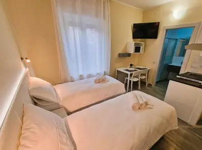 Letto o letti in una camera di La Corte del Maggiore