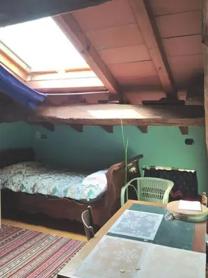 Letto o letti in una camera di Stanza privata vicino a parma in casa rurale