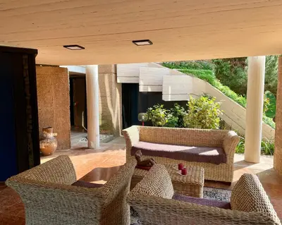 Area soggiorno di Villa Caffetto Dépendance nei pressi del Lago di Garda