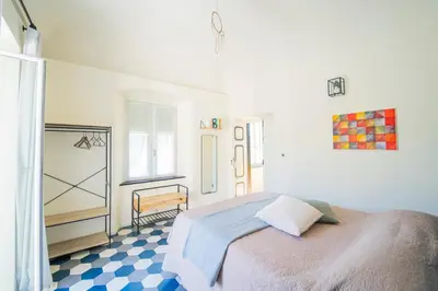 Letto o letti in una camera di Villa Cangallo