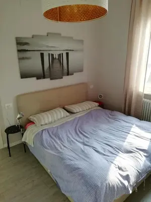 Letto o letti in una camera di Delizioso trilocale Lodi città