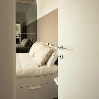 Letto o letti in una camera di Casa Ferrari