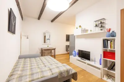 TV o dispositivi per l'intrattenimento presso Molinari House Diamond - Appartamento Raffinato in centro Modena - Free ZTL