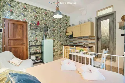 Letto o letti in una camera di Basilico e Papaja, Terre Marine