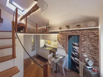 Cucina o angolo cottura di Microcasa strategica cinque Terre e Portofino