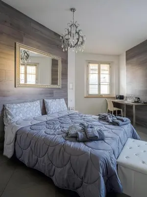 Letto o letti in una camera di House Sabbioneta