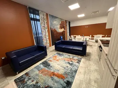 Area soggiorno di Volpedo hostel
