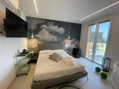 Letto o letti in una camera di B&B Perla sul mare