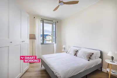 Letto o letti in una camera di Sea View Flat in Rapallo by Wonderful Italy