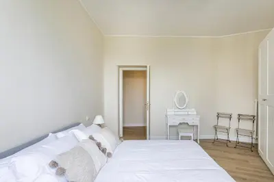 Letto o letti in una camera di Sea View Flat in Rapallo by Wonderful Italy