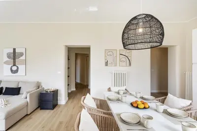Area soggiorno di Sea View Flat in Rapallo by Wonderful Italy