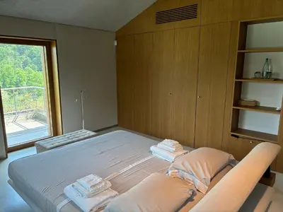 Letto o letti in una camera di Villa Monticello