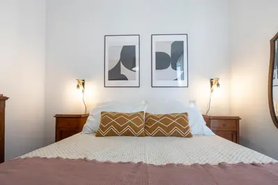 Letto o letti in una camera di Casa Olli al mare