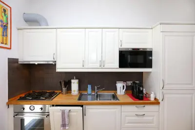Cucina o angolo cottura di IL TUCANINO con giardino e parcheggio