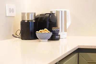 Set per la preparazione di tè e caffè presso La Terrazza di Charlie Portofino Sea View