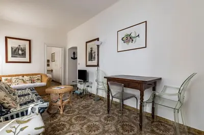 Area soggiorno di GuestHost - Monterosso al Mare! Seaview Flat