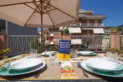 Balcone o terrazza di CasaViva - Comfy Trilo with Terrace in Rapallo