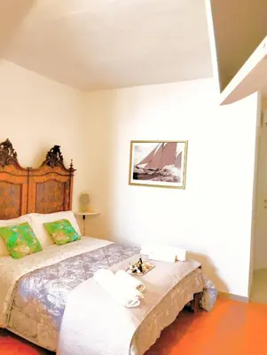 Letto o letti in una camera di bb Margherita seaside, 20 minutes from the Cinque Terre by train