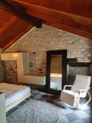 Letto o letti in una camera di Serenity B&B immerso tra i monti d'Appennino