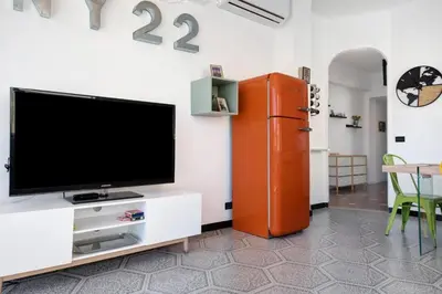 TV o dispositivi per l'intrattenimento presso Attico in centro vista mare