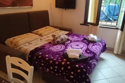 Letto o letti in una camera di Al pozzo Antico Sulle colline Moreniche