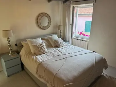 Letto o letti in una camera di Casa Pietro