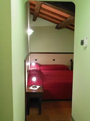 Letto o letti in una camera di Antica Grancia Benedettina
