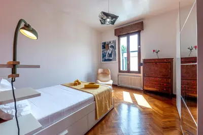 Letto o letti in una camera di Appartamento d'artiste