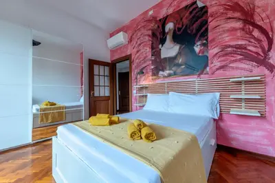 Letto o letti in una camera di Appartamento d'artiste
