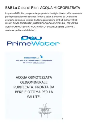 Certificato, attestato, insegna o altro documento esposto da B&B La Casa di Rita