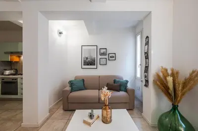 Area soggiorno di Casa del Fotografo, a due passi dall'accademia