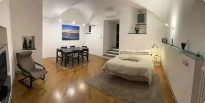 Letto o letti in una camera di Casa Garibaldi