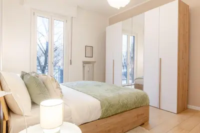 Letto o letti in una camera di Fleming Ospedale 300Mt Wifi Aria condizionata Free parking