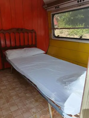Letto o letti in una camera di Wild Camping Albareto