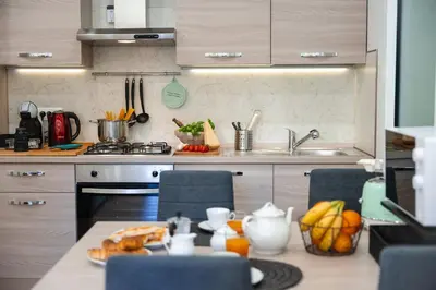 Cucina o angolo cottura di BG Apartments - Central and quiet one-bedroom flat